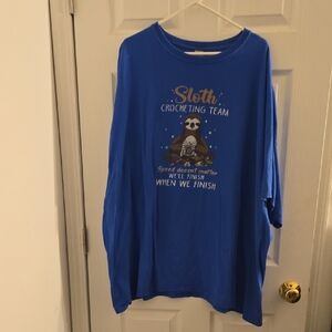 Gildan Blue Sloth Crocheting Team